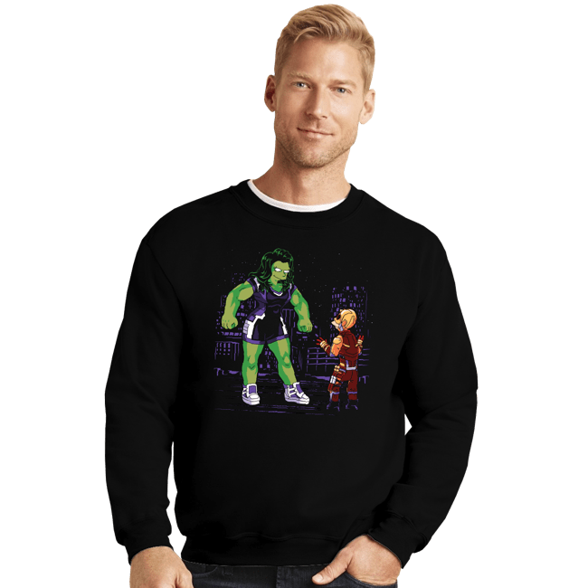 Daily_Deal_Shirts Crewneck Sweater, Unisex / Small / Black Death By Smash