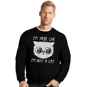 Secret_Shirts Crewneck Sweater, Unisex / Small / Black Not Cat