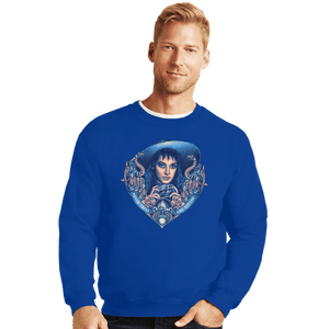 Daily_Deal_Shirts Crewneck Sweater, Unisex / Small / Royal Blue The Goth Bride