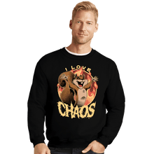 Load image into Gallery viewer, Shirts Crewneck Sweater, Unisex / Small / Black I Love Chaos!
