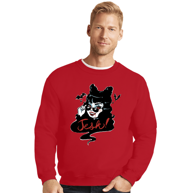 Daily_Deal_Shirts Crewneck Sweater, Unisex / Small / Red Jesk!