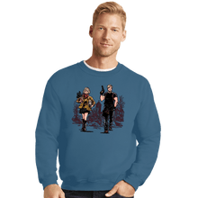 Load image into Gallery viewer, Daily_Deal_Shirts Crewneck Sweater, Unisex / Small / Indigo Blue Leon
