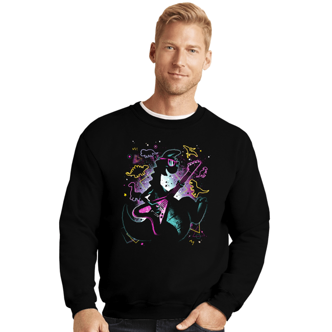 Daily_Deal_Shirts Crewneck Sweater, Unisex / Small / Black The Last Dinosaur