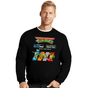 Daily_Deal_Shirts Crewneck Sweater, Unisex / Small / Black Springfield Turtles