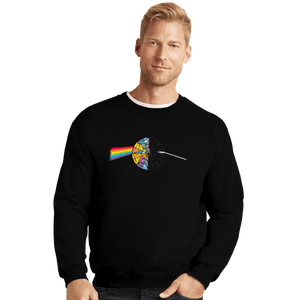 Daily_Deal_Shirts Crewneck Sweater, Unisex / Small / Black Dark Side Of The Room