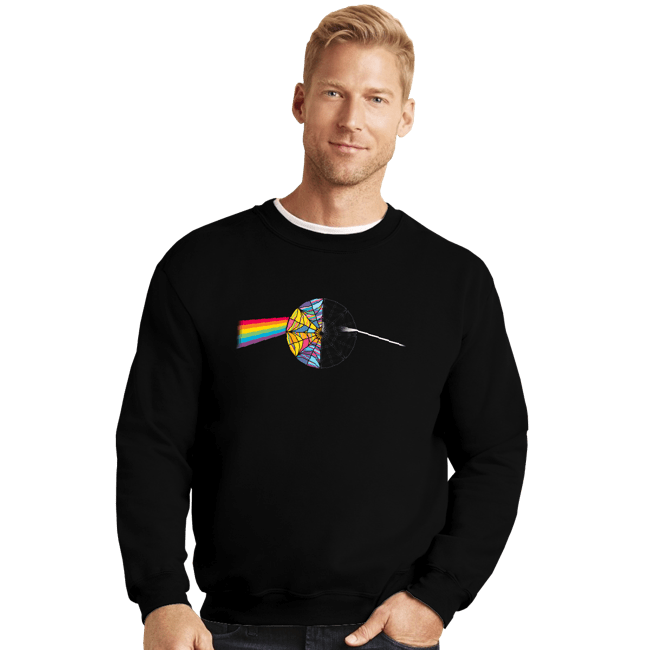 Daily_Deal_Shirts Crewneck Sweater, Unisex / Small / Black Dark Side Of The Room