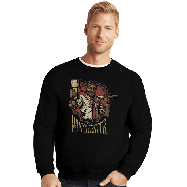 Daily_Deal_Shirts Crewneck Sweater, Unisex / Small / Black Go To The Winchester!