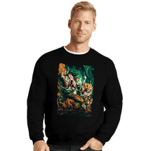 Load image into Gallery viewer, Daily_Deal_Shirts Crewneck Sweater, Unisex / Small / Black Saiyan Fight
