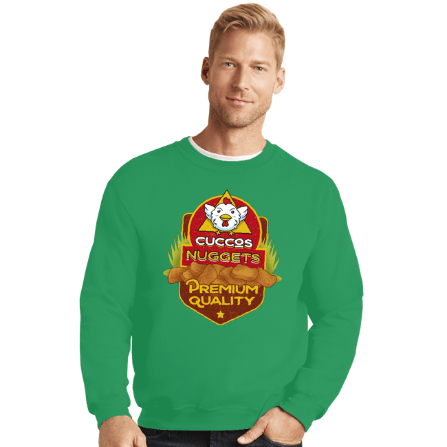 Shirts Crewneck Sweater, Unisex / Small / Irish Green Cuccos Nuggets