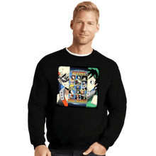 Load image into Gallery viewer, Secret_Shirts Crewneck Sweater, Unisex / Small / Black Hero  Select

