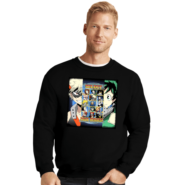 Secret_Shirts Crewneck Sweater, Unisex / Small / Black Hero  Select