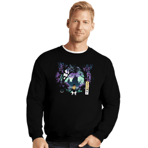 Daily_Deal_Shirts Crewneck Sweater, Unisex / Small / Black Alice Landscape