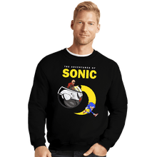 Load image into Gallery viewer, Secret_Shirts Crewneck Sweater, Unisex / Small / Black Adventures Of Sonic

