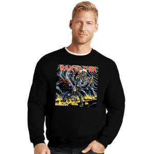 Daily_Deal_Shirts Crewneck Sweater, Unisex / Small / Black Iron Mother