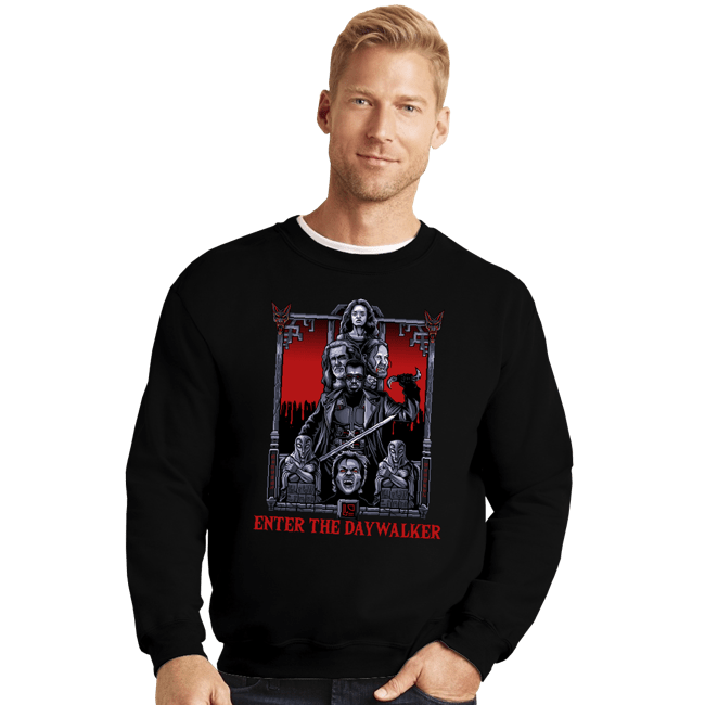 Secret_Shirts Crewneck Sweater, Unisex / Small / Black Day Walker