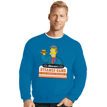 Load image into Gallery viewer, Secret_Shirts Crewneck Sweater, Unisex / Small / Sapphire Steamed Hams Secret Sale
