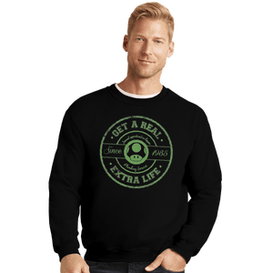 Shirts Crewneck Sweater, Unisex / Small / Black Life