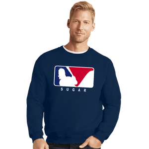 Secret_Shirts Crewneck Sweater, Unisex / Small / Navy Sugar League