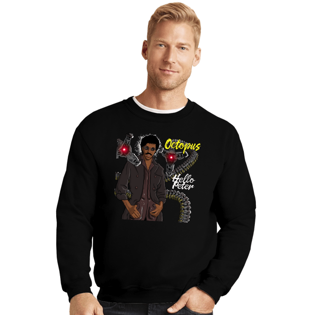 Secret_Shirts Crewneck Sweater, Unisex / Small / Black Octopus Hello
