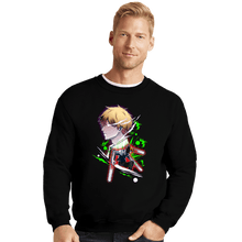 Load image into Gallery viewer, Daily_Deal_Shirts Crewneck Sweater, Unisex / Small / Black Chainsaw Holo
