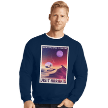 Load image into Gallery viewer, Shirts Crewneck Sweater, Unisex / Small / Navy Visit Arrakis
