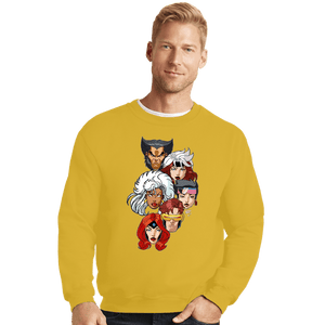 Daily_Deal_Shirts Crewneck Sweater, Unisex / Small / Gold Mutants 97