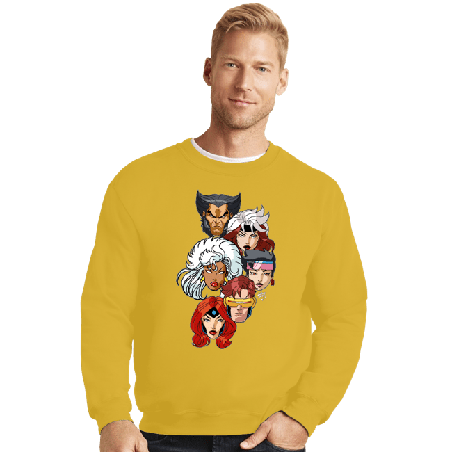 Daily_Deal_Shirts Crewneck Sweater, Unisex / Small / Gold Mutants 97