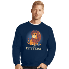 Load image into Gallery viewer, Shirts Crewneck Sweater, Unisex / Small / Navy The Kitty King
