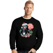 Load image into Gallery viewer, Secret_Shirts Crewneck Sweater, Unisex / Small / Black Ghostface Santa
