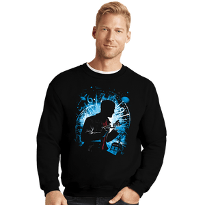 Daily_Deal_Shirts Crewneck Sweater, Unisex / Small / Black The 9th Doctor