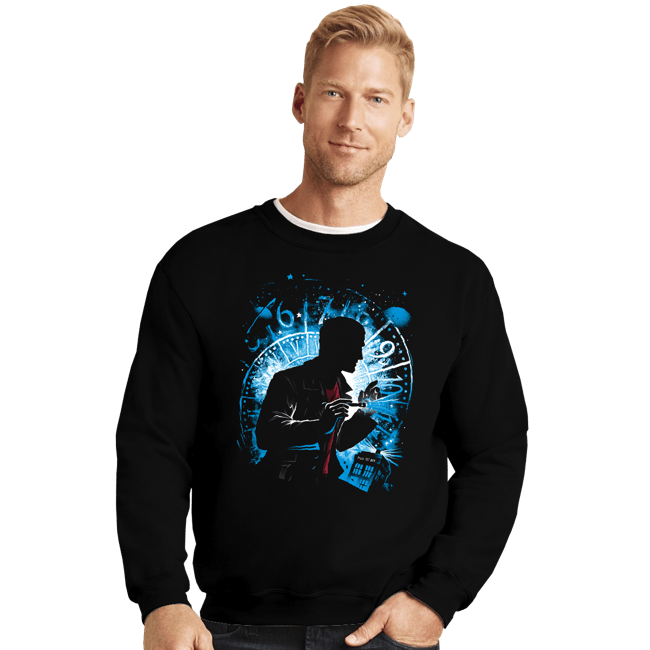 Daily_Deal_Shirts Crewneck Sweater, Unisex / Small / Black The 9th Doctor