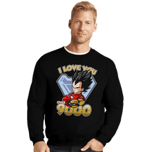 Load image into Gallery viewer, Shirts Crewneck Sweater, Unisex / Small / Black I Love You Over 9000
