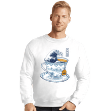 Load image into Gallery viewer, Shirts Crewneck Sweater, Unisex / Small / White The Great Kanagawa Tea
