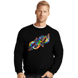 Daily_Deal_Shirts Crewneck Sweater, Unisex / Small / Black Mobius Kart