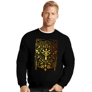 Daily_Deal_Shirts Crewneck Sweater, Unisex / Small / Black Breath Of The Hero