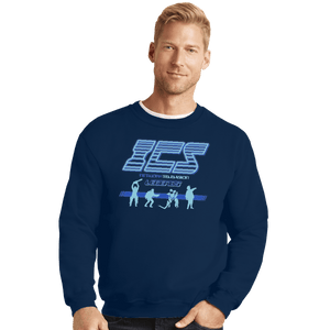 Shirts Crewneck Sweater, Unisex / Small / Navy Running Man ICS Legends