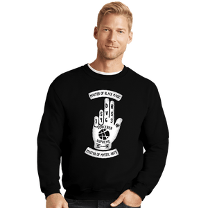 Shirts Crewneck Sweater, Unisex / Small / Black Sorcerer Hand