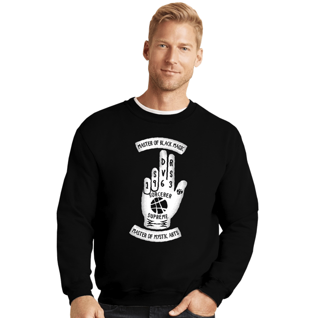 Shirts Crewneck Sweater, Unisex / Small / Black Sorcerer Hand