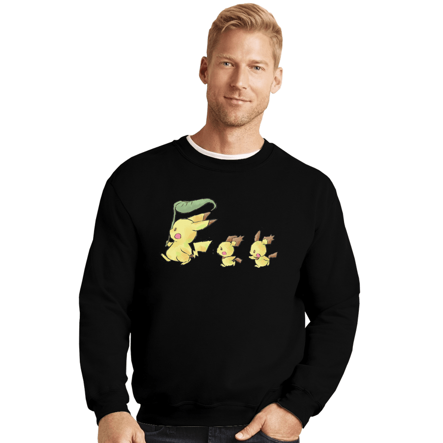 Shirts Crewneck Sweater, Unisex / Small / Black Pika Pika