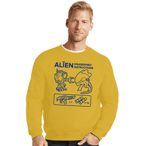 Secret_Shirts Crewneck Sweater, Unisex / Small / Gold Alien Guide