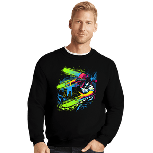 Daily_Deal_Shirts Crewneck Sweater, Unisex / Small / Black Chain Of Filth