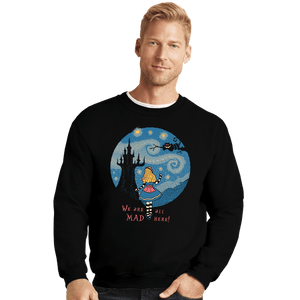 Daily_Deal_Shirts Crewneck Sweater, Unisex / Small / Black Starry Wonderland