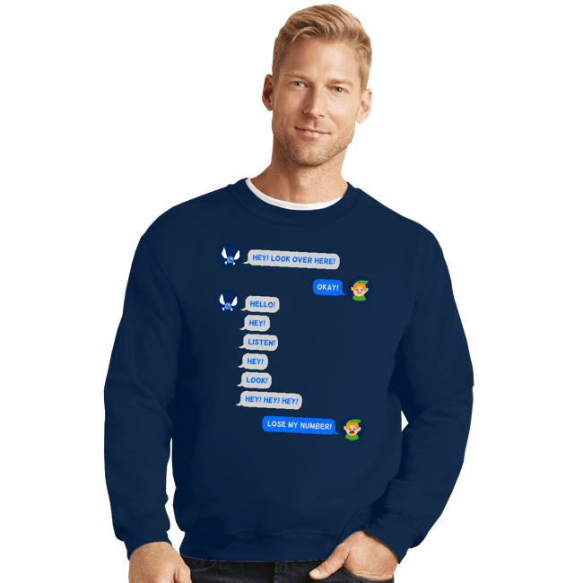 Secret_Shirts Crewneck Sweater, Unisex / Small / Navy Fairy Texts