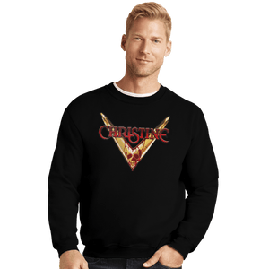Shirts Crewneck Sweater, Unisex / Small / Black Christine