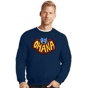 Daily_Deal_Shirts Crewneck Sweater, Unisex / Small / Navy Bat 626