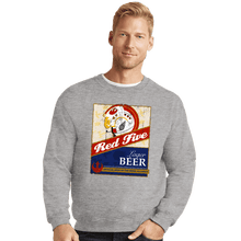 Load image into Gallery viewer, Daily_Deal_Shirts Crewneck Sweater, Unisex / Small / Sports Grey Red Five Beer
