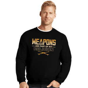 Shirts Crewneck Sweater, Unisex / Small / Black Weapons