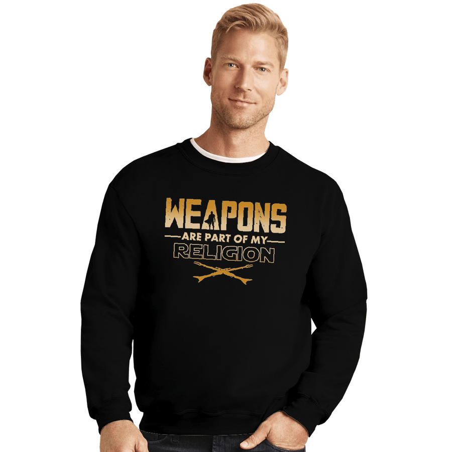 Shirts Crewneck Sweater, Unisex / Small / Black Weapons