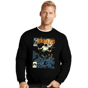 Daily_Deal_Shirts Crewneck Sweater, Unisex / Small / Black Pirate Hunter