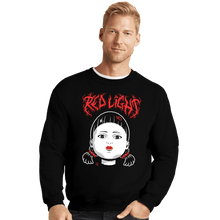Load image into Gallery viewer, Shirts Crewneck Sweater, Unisex / Small / Black Red Light
